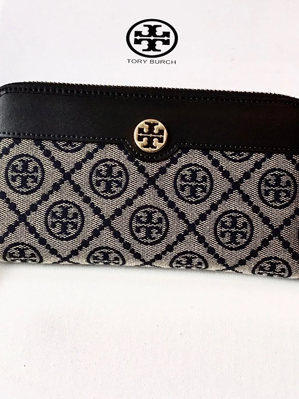 TORY BURCH MONOGRAM SIGNATURE LONG WALLET